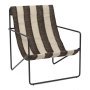 Desert fauteuil zwart onderstel Off-white/Chocolate