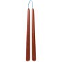 Dipped kaars set van 8 rust