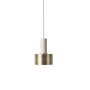 Disc Brass hanglamp klein lichtgrijs