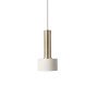 Disc Light Grey hanglamp groot messing