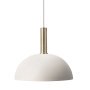 Dome Light Grey hanglamp groot messing