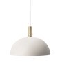 Dome Light Grey hanglamp klein messing