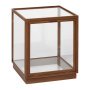 Miru glass montre woondecoratie dark stained oak