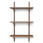 Sector Shelf wandplank triple narrow Smoked Oak/Brass