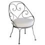 1900 fauteuil met off-white zitkussen Liquorice