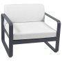 Bellevie fauteuil kussen wit Anthracite