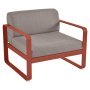 Bellevie fauteuil kussen grey taupe Red Ochre