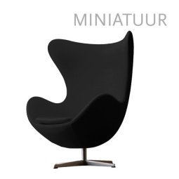 Egg Chair stoel miniatuur zwart