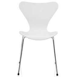 Vlinderstoel stoel chroom, lacquered white