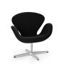 Swan Chair loungestoel Hallingdal 190, polished aluminium