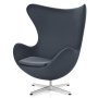 Egg Chair fauteuil Steelcut trio 883, polished aluminium