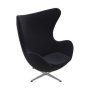 Egg Chair stoel fauteuil Hallingdal 190, polished aluminium