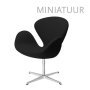 Swan Chair miniatuur zwart