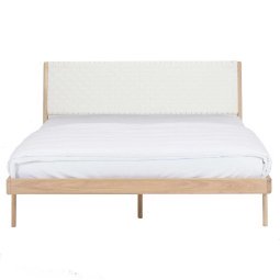 Fawn bed 160x200 cotton webbing white