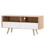 Ena dressoir tv-meubel drie 135x42 whitewash