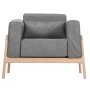 Fawn fauteuil whitewash Dakar Leather Grey