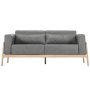 Fawn sofa 2-zits whitewash Dakar Leather Grey