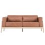 Fawn sofa 2-zits whitewash Dakar Leather Whisky