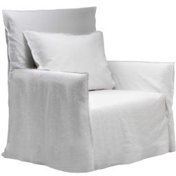 Ghost 04 fauteuil stof natural lino bianco