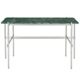 TS bureau 120x60 polished steel green guatemala marble