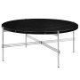 TS salontafel 80 polished steel black marquina marble