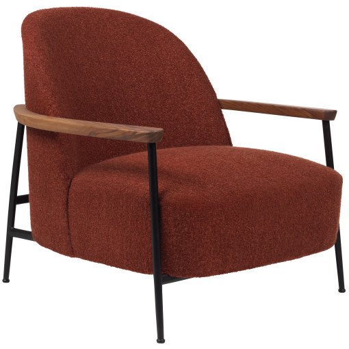 Sejour fauteuil met arm Harp 007,eiken, zwart onderstel