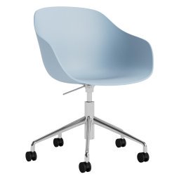 AAC252 bureaustoel aluminium onderstel Slate Blue