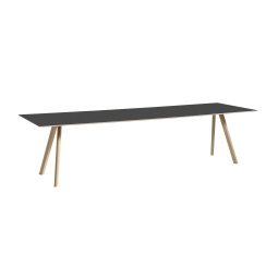 Copenhague CPH30 tafel 300x90, gezeept eiken, zwart linoleum