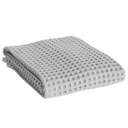 Waffle handdoek 100x50 grijs