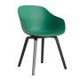 AAC222 stoel zwart gelakt onderstel Teal Green 