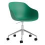 AAC252 bureaustoel aluminium onderstel Teal Green 