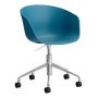 AAC52 bureaustoel aluminium onderstel Azure Blue