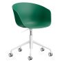 AAC52 bureaustoel wit onderstel Teal Green 