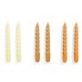 Candle Twist kaarsen set van 6 Citus / Light Caramel / Tangerine