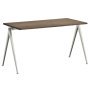 Pyramid 01 tafel 140x65 gerookt eiken, beige onderstel