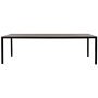 Table T12 tafel rechte hoeken  - frame: zwart - top: zwart linoleum - 250x95x74