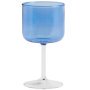 Tint wijnglas set van 2 blauw/transparant