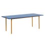 Two-Colour tafel 200x90 blauw, oker onderstel