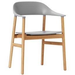 Herit Armchair Oak stoel grijs