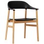 Herit Armchair Oak stoel zwart