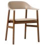 Herit Armchair Smoked Oak stoel Spectrum leer zand