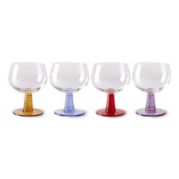 Swirl Low wijnglas set van 4