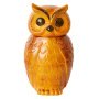 70's Ceramic Owl voorraadpot tangarine