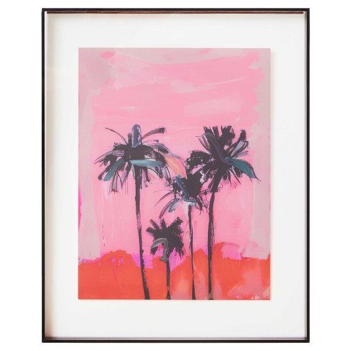 Acrylic Frame Brown Palms schilderij 40x50