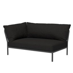 Level2 linker hoek 2-zits loungebank frame donkergrijs stof char