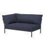 Level2 linker hoek 2-zits loungebank frame donkergrijs stof indigo