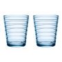 Aino Aalto glazen 22cl set van 2 aqua