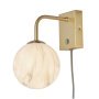 Carrara wandlamp goud