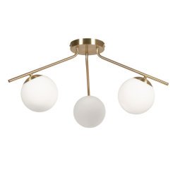 Mahala plafondlamp rond messing