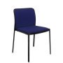 Audrey Soft chair stoel met zwart onderstel, bekleding blauw